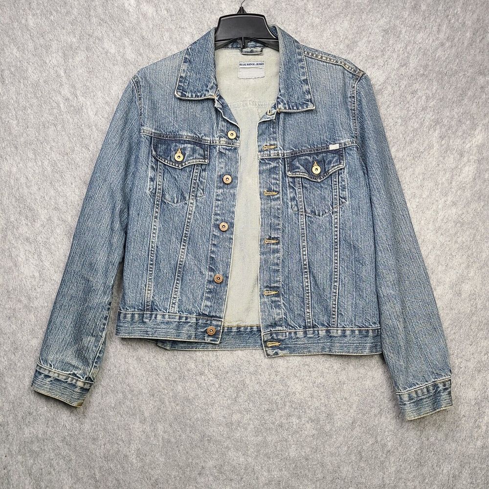 Blue Ridge Jeans Vintage Women's‎ Size Small Blue Denim Trucker Jacket